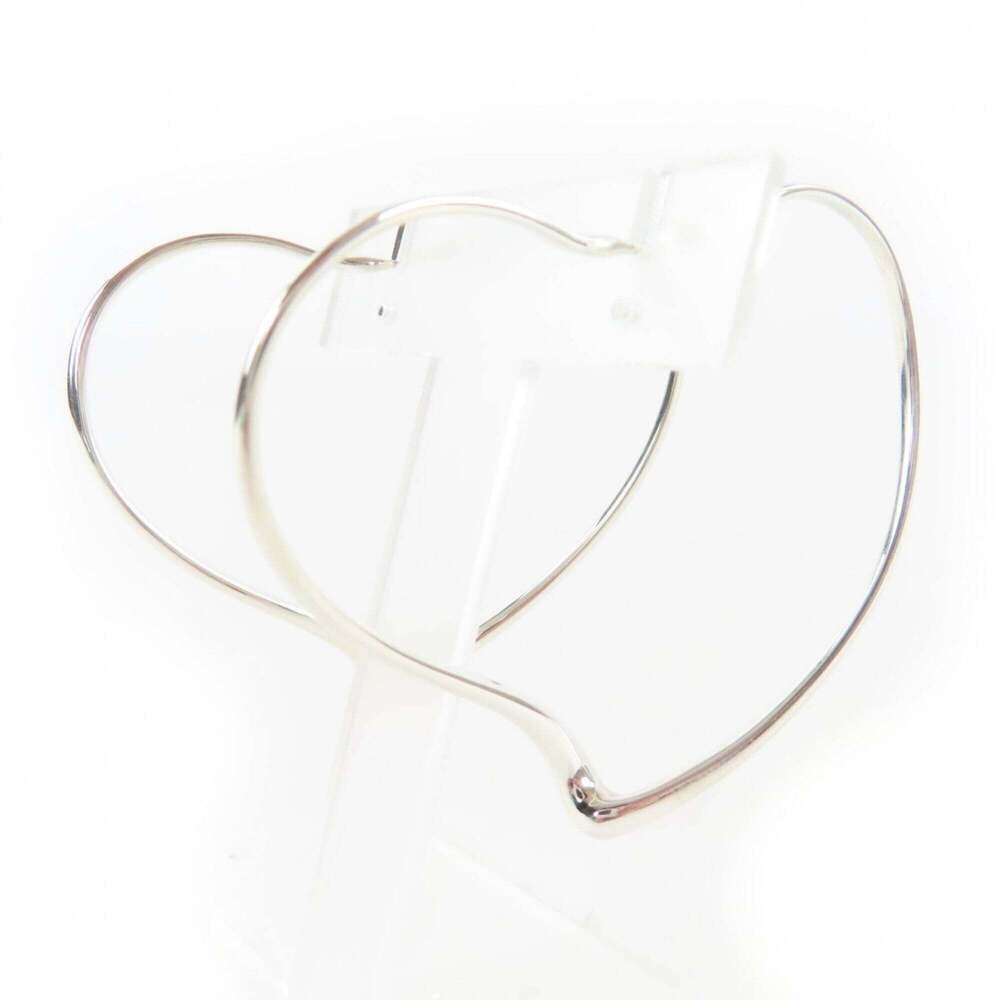 TIFFANY Authentic Silver Heart Earrings - Picture 3 of 8